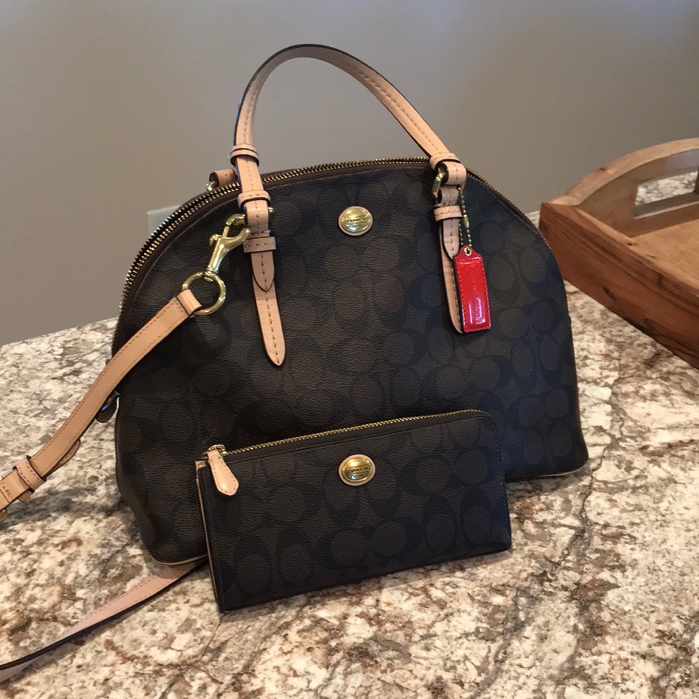 Authentic Coach Purse with matching  wallet